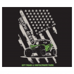 Back design of off-road vehicle in front of flag with Haspin Acres Laurel, IN
